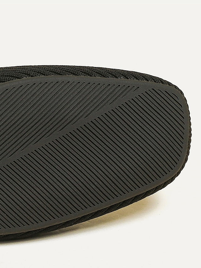 Damskie buty na płaskiej podeszwie Flyknit z kwadratowymi noskami i wycięciem w kształcie litery V
